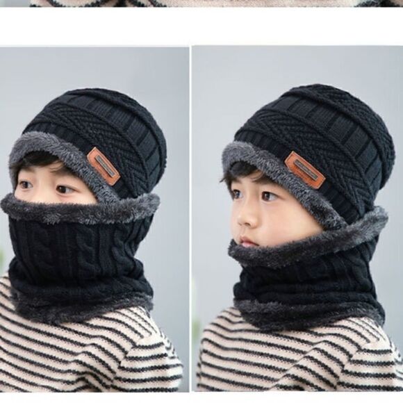 Kids 2-Pieces Winter Beanie Hat Scarf Set Brand New - Picture 4 of 16
